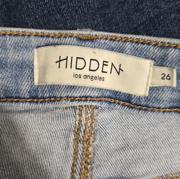 Hidden Los Angeles Jeans Step Hem Straight - Light Wash Sz 26 - Picture 7 of 10